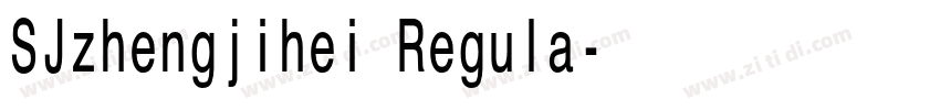 SJzhengjihei Regula字体转换